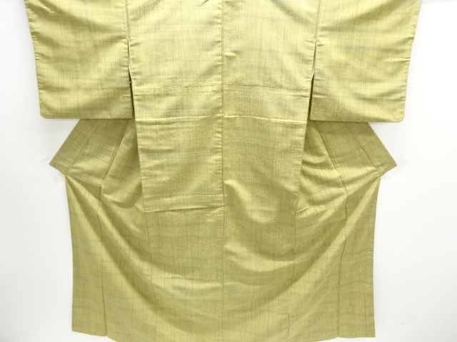 横段に絣柄織出しお召し着物